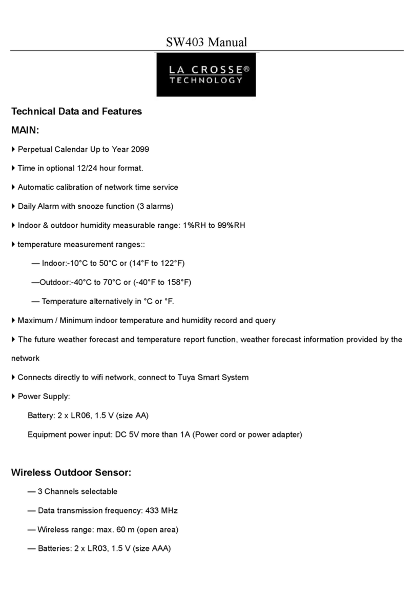 La Crosse Technology SW403 User manual