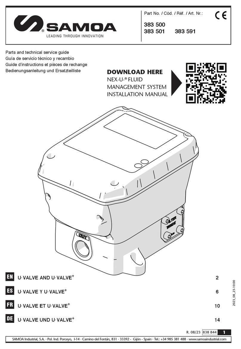 Samoa U.VALVE Parts and technical service guide Samoa U.VALVE Parts and technical service guide