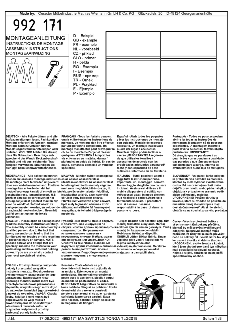 Oeseder Möbelindustrie 992 171 Assembly instructions