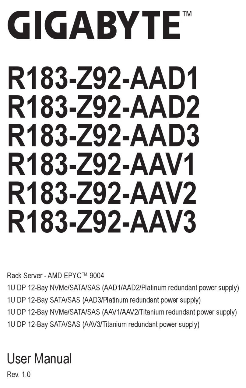 Gigabyte R183-Z92-AAV2 User manual