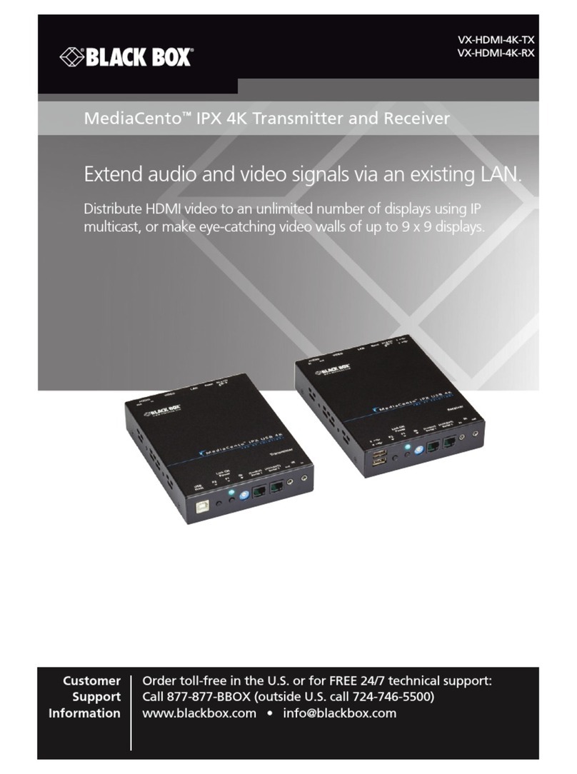 Black Box MediaCento VX-HDMI-4K-TX User manual