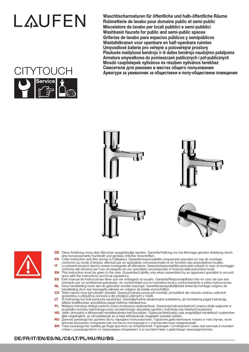Laufen CITYTOUCH HF771033100000 manual