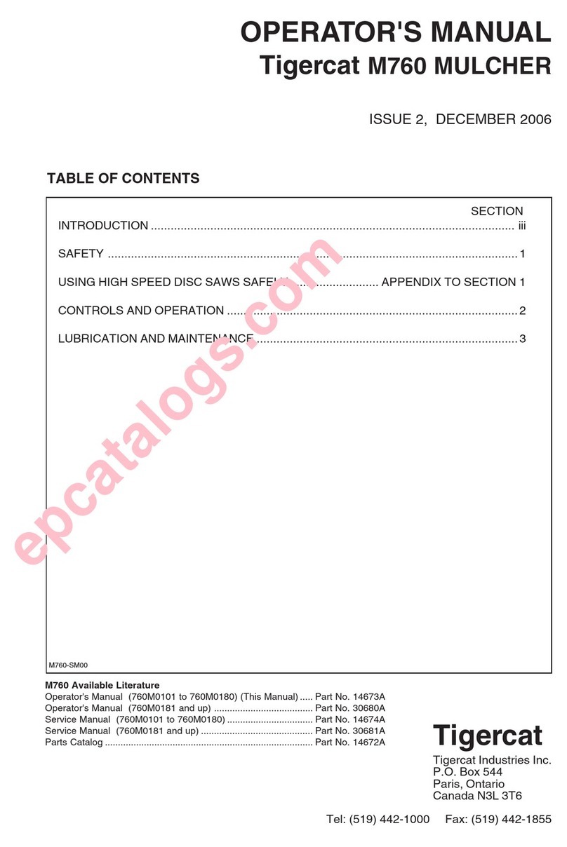 Tigercat M760 Operator's manual