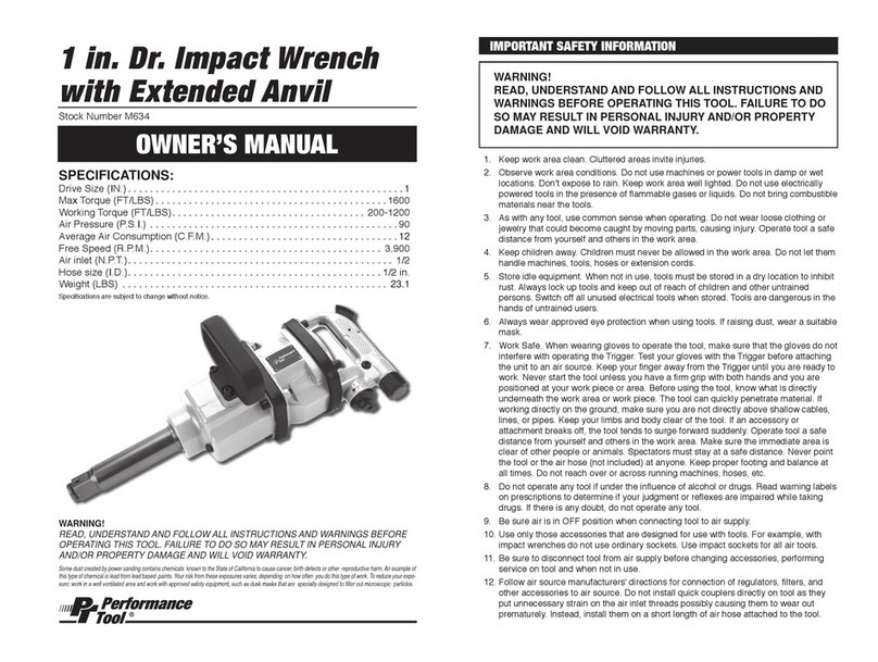 Performance Tool M634 owner's manual