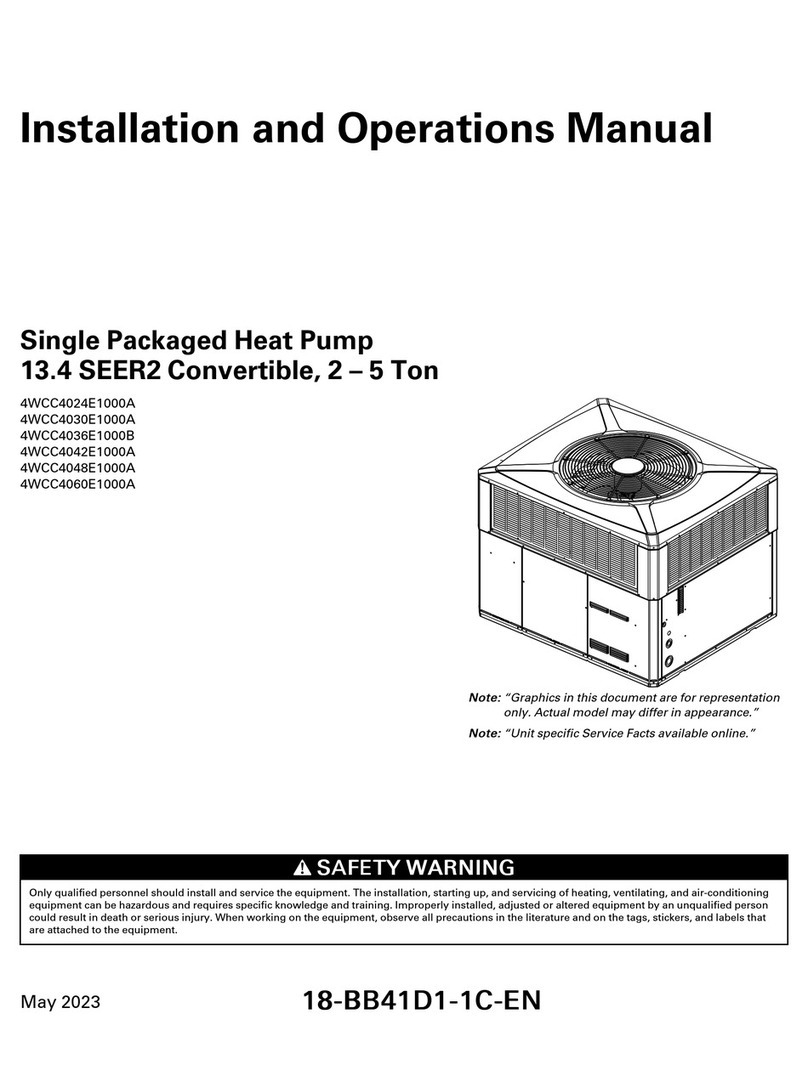 Trane 4WCC4036E1000B User manual