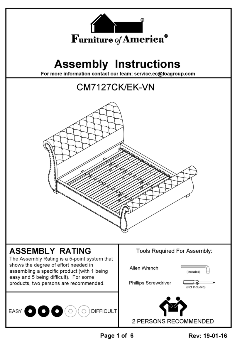 Furniture of America CM7127CK/EK-VN Assembly instructions Furniture of America CM7127CK/EK-VN Assembly instructions