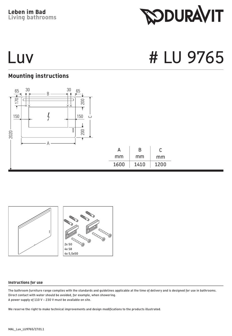 DURAVIT Luv LU 9765 User manual DURAVIT Luv LU 9765 User manual