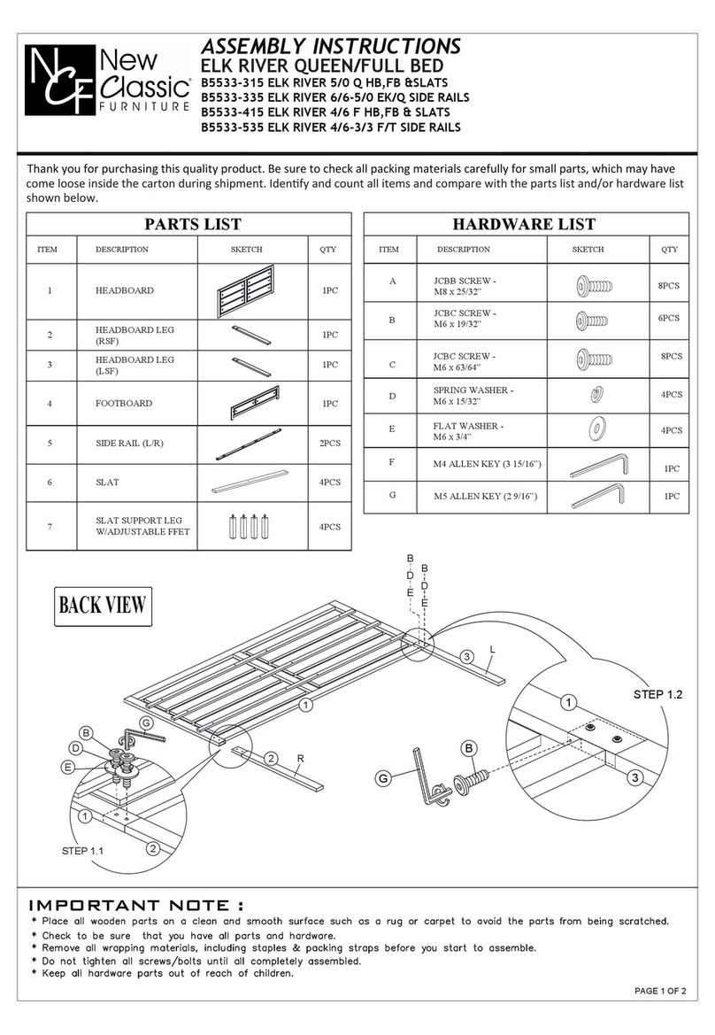 New Classic Furniture ELK RIVER B5533-315 Assembly instructions