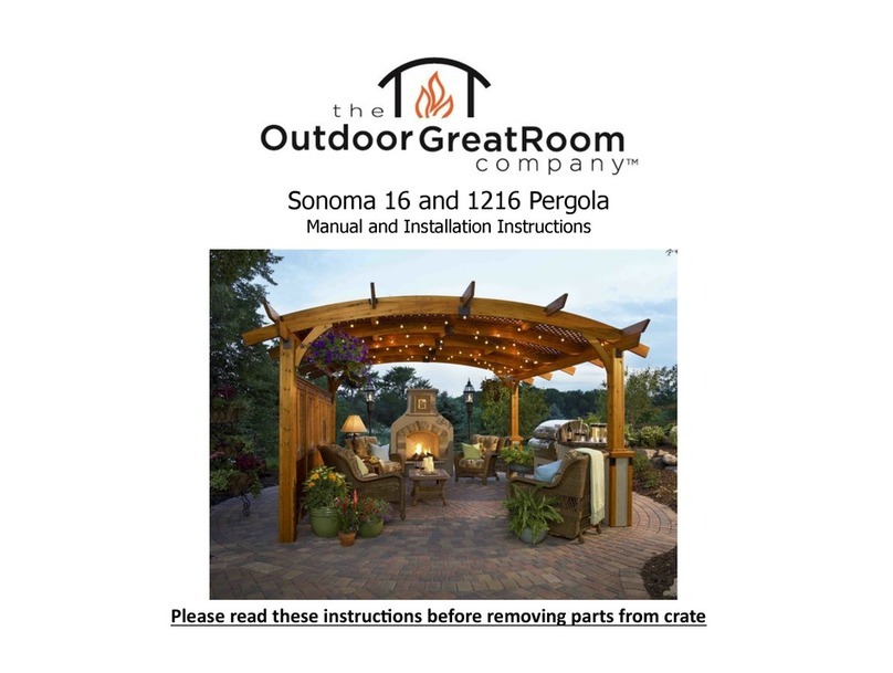 Outdoor GreatRoom Company Sonoma 1216 Manual and installation instructions