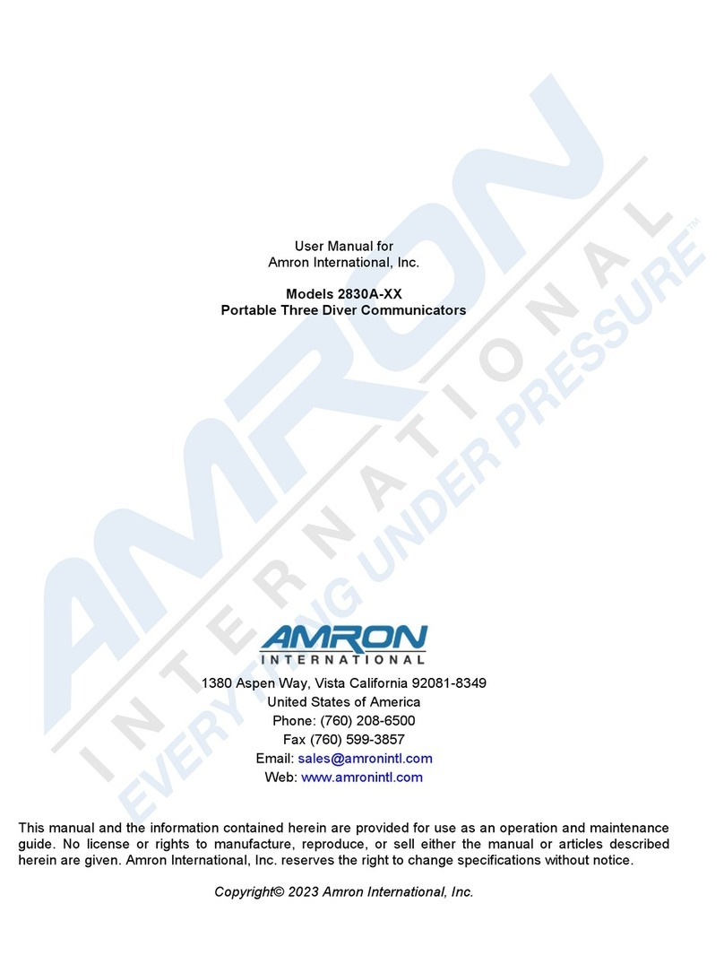 Amron 2830A Series User manual Amron 2830A Series User manual