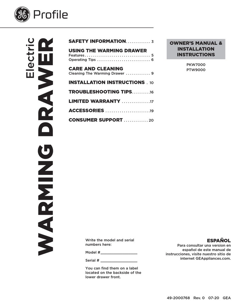 GE PTW9000 Series Original instructions