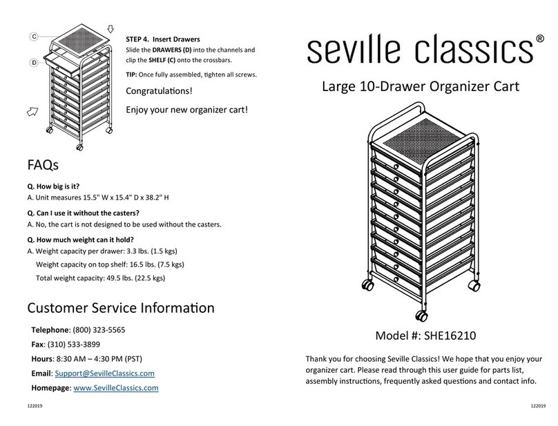 Seville Classics SHE16210 Assembly instructions