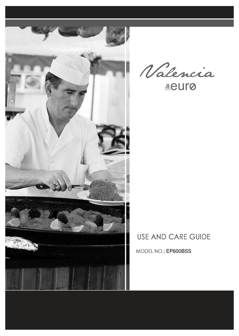 EURO Valencia EP600BSS Use and care guide