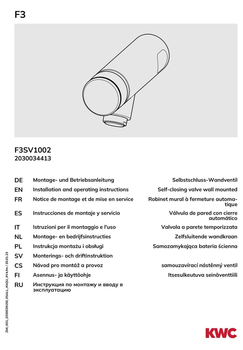 KWC F3SV1002 Installation and operating instructions