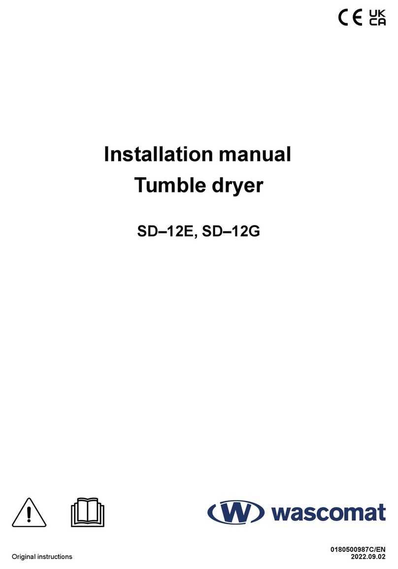 Wascomat SD-12E User manual Wascomat SD-12E User manual