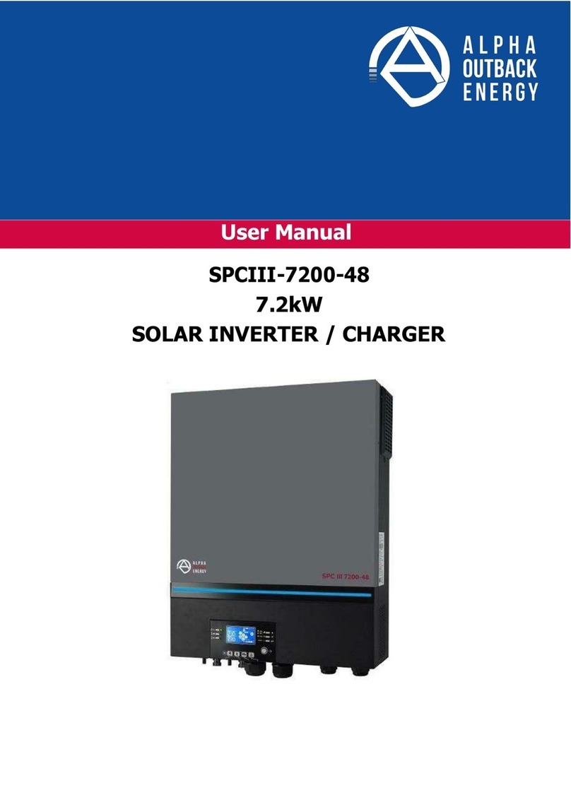 Alpha Outback Energy SPCIII-7200-48 user manual