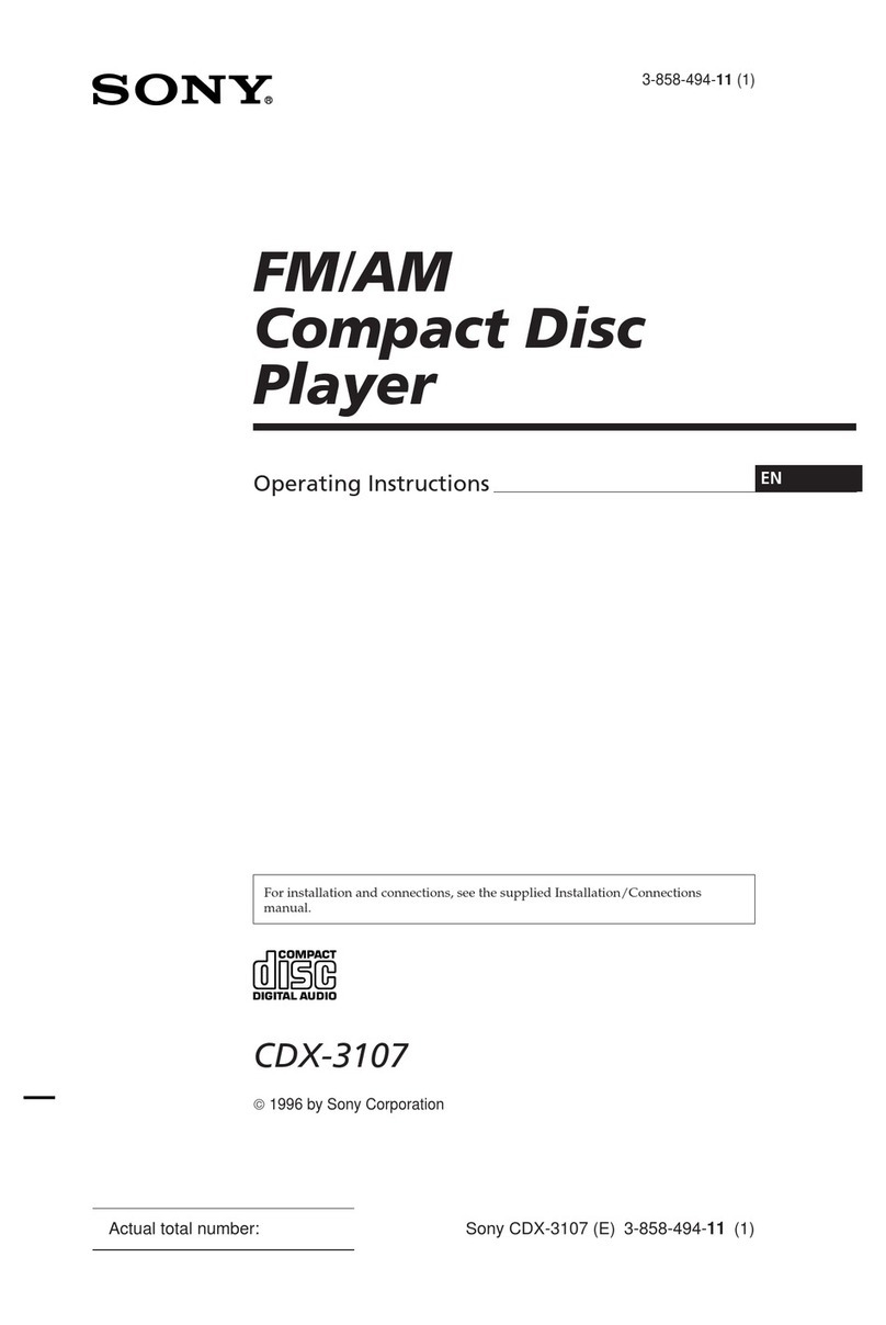 Sony CDX-3107 User manual