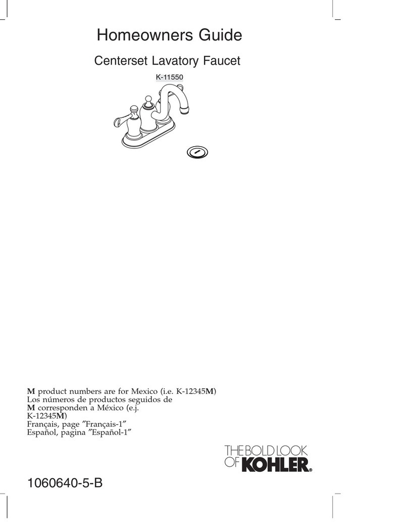 Kohler K-11550 Assembly instructions