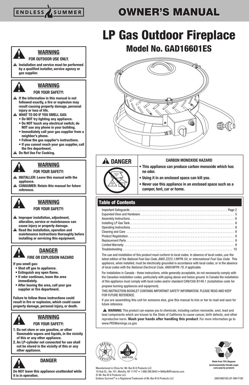 Endless Summer GAD16601ES owner's manual