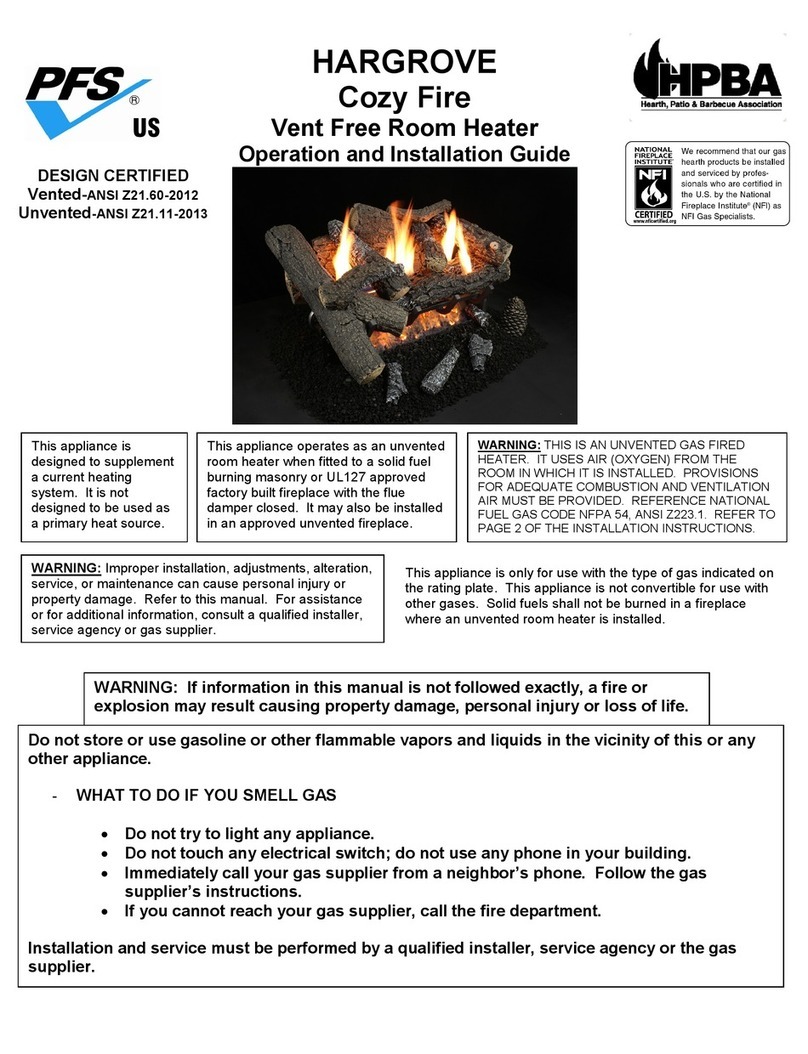 Hargrove EFCF30 Quick start guide