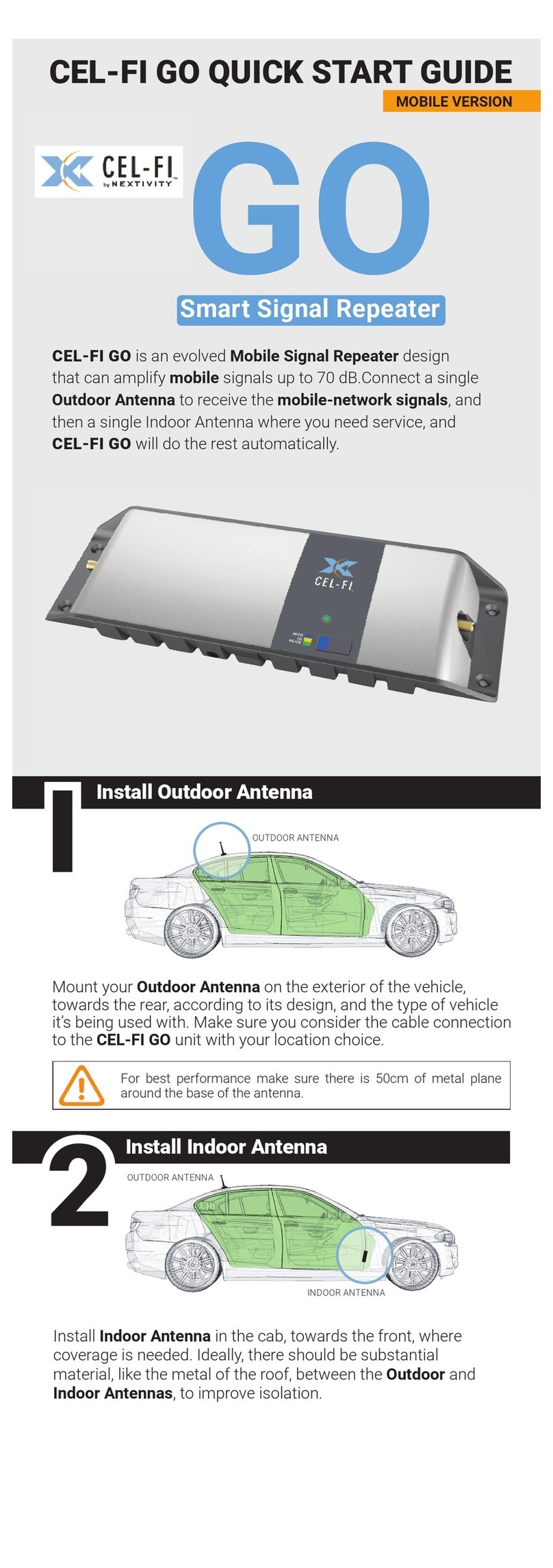 NEXTIVITY CEL-FI GO User manual