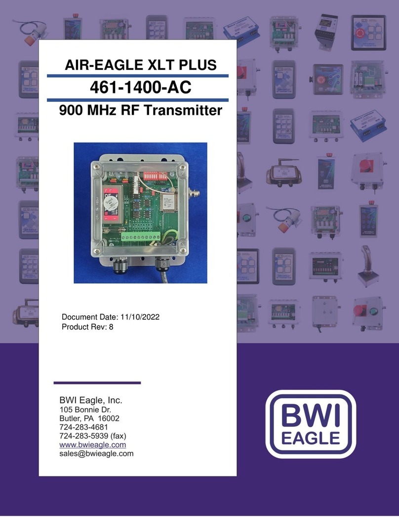 BWI Eagle AIR-EAGLE XLT PLUS 461-1400-AC manual