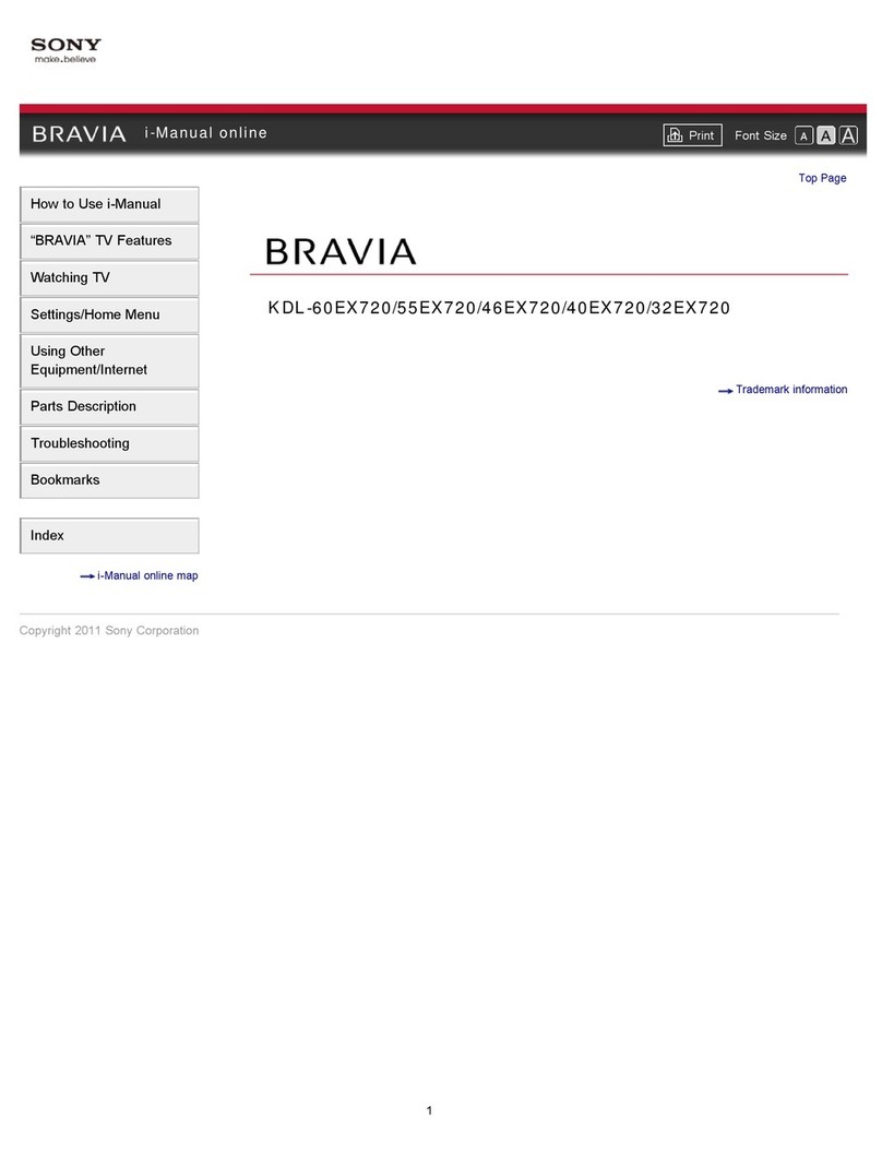 Sony BRAVIA KDL-60EX720 User manual