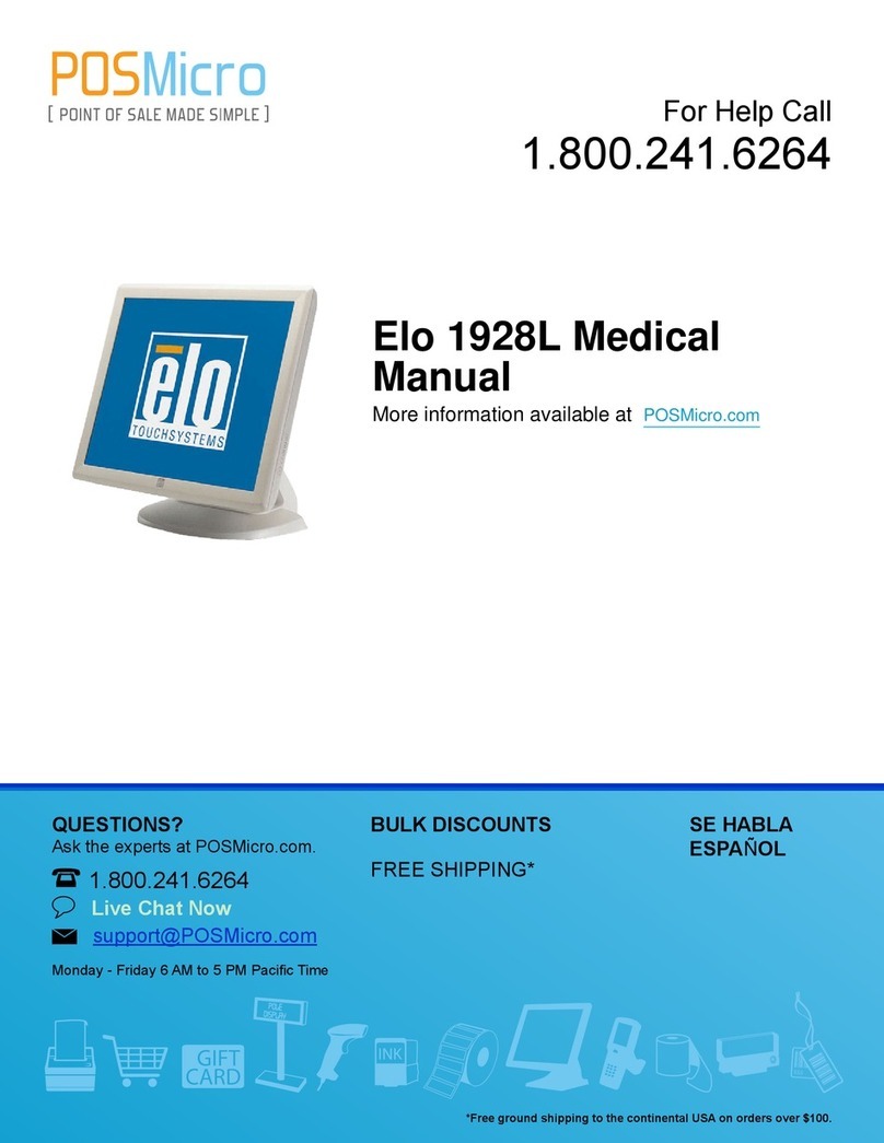 Tyco Electronics POSMicro Elo 1928L User manual