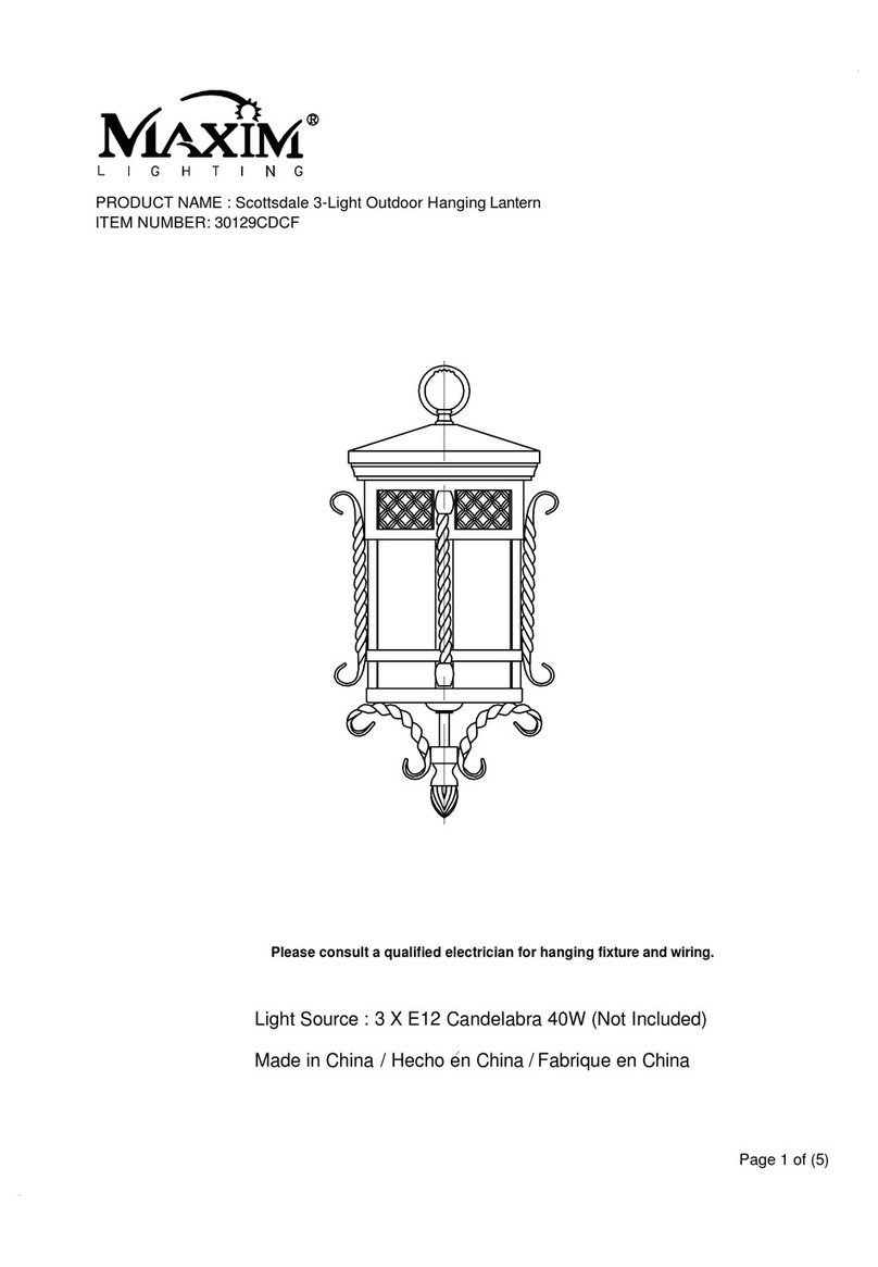 Maxim Lighting Scottsdale 30129CDCF instructions