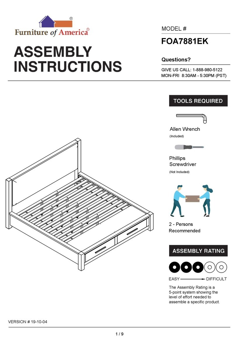 Furniture of America FOA7881EK Assembly instructions