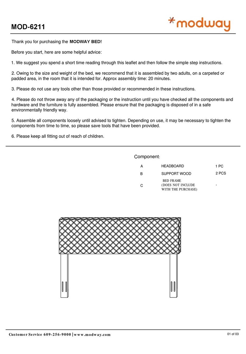 modway 6211 Assembly instructions