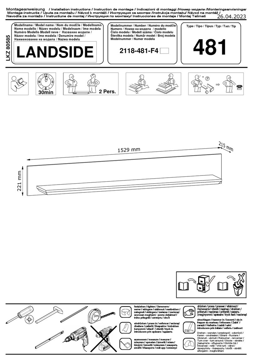 Trendteam LANDSIDE 481 Series installation instructions Trendteam LANDSIDE 481 Series installation instructions