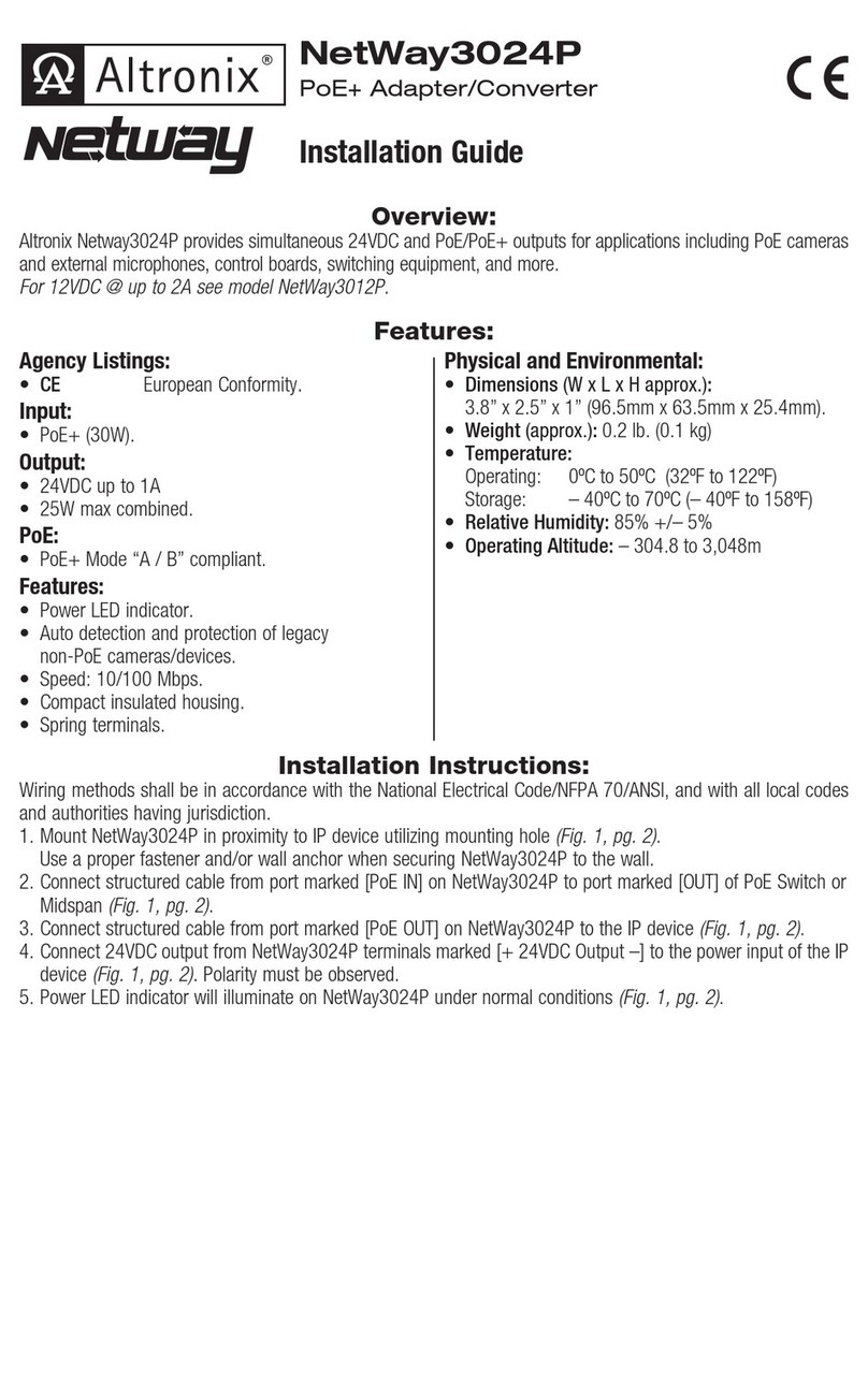 Altronix NetWay3024P User manual