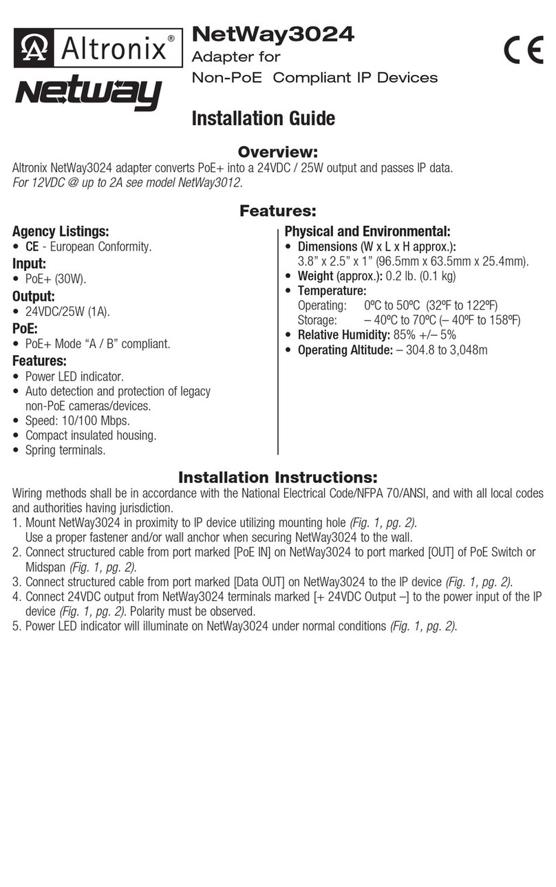 Altronix NetWay3024 installation guide