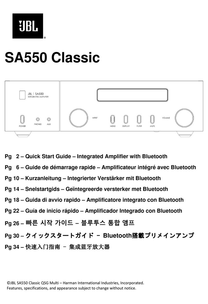 JBL SA550 Classic quick start guide