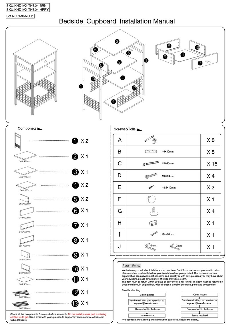 VECELO KHD-MX-TNS04-BRN installation manual