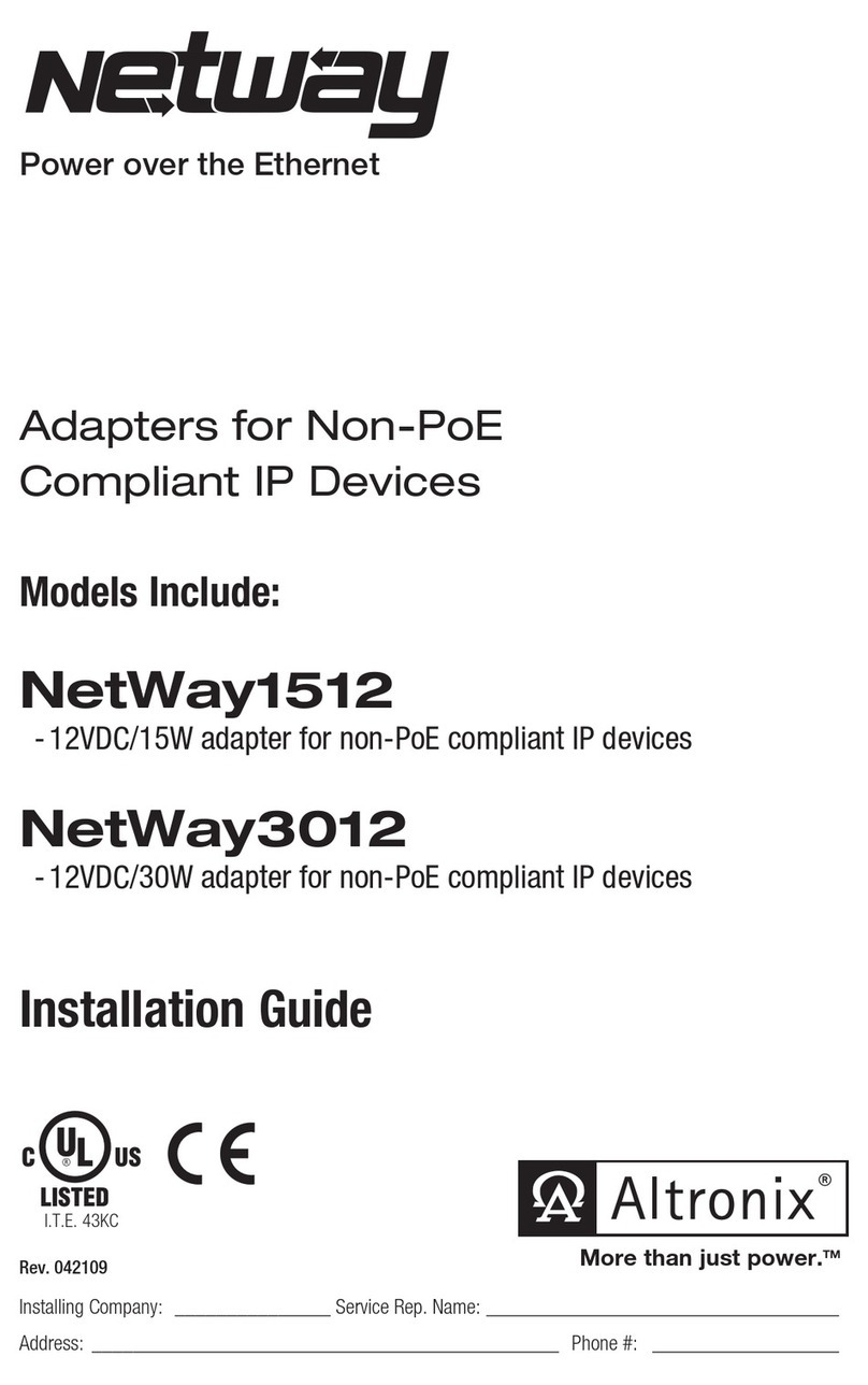 Altronix NetWay1512 installation guide