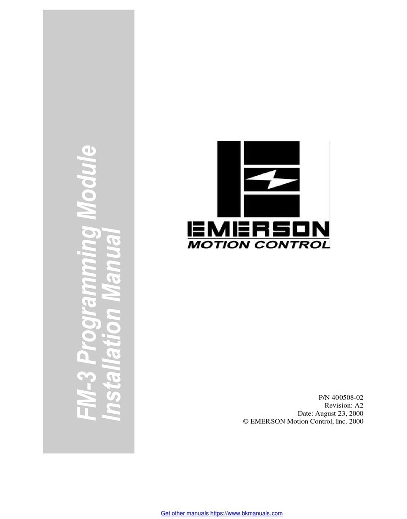 Emerson FM-3 installation manual