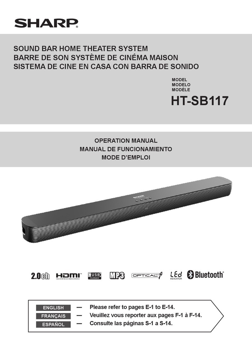 Sharp HT-SB117 User manual
