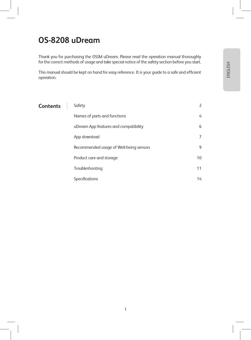OSIM uDream OS-8208 User manual