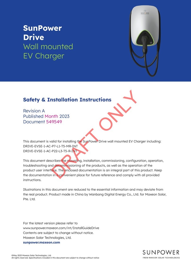 Sun Power DRIVE-EVSE-1-ACP7-L1-T5-MR-INT Safety & installation instructions Sun Power DRIVE-EVSE-1-ACP7-L1-T5-MR-INT Safety & installation instructions