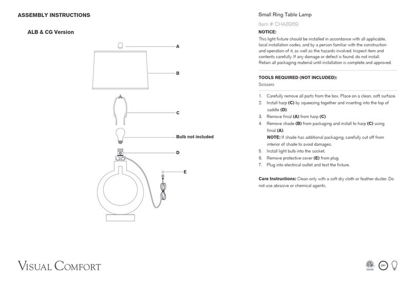 Visual Comfort CHA8969 Assembly instructions Visual Comfort CHA8969 Assembly instructions