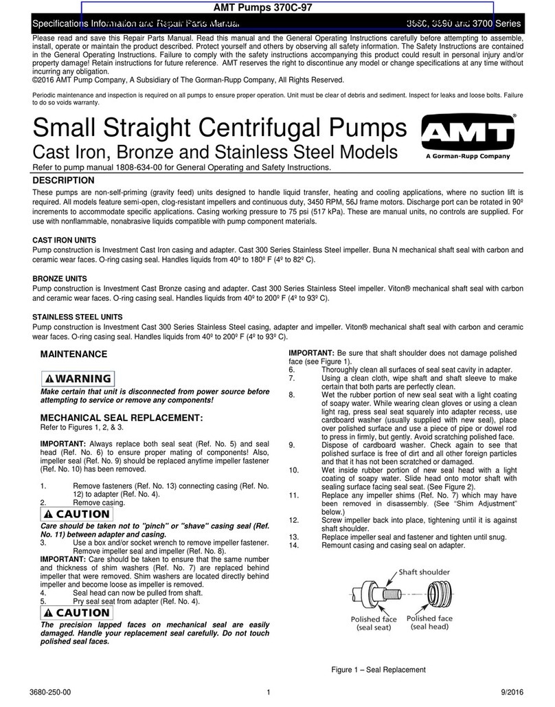 GORMAN-RUPP PUMPS AMT 370C-97 manual