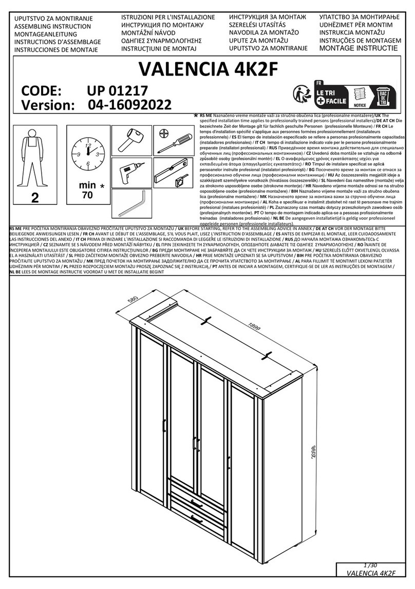 Ormar VALENCIA 4K2F Assembling Instruction Ormar VALENCIA 4K2F Assembling Instruction