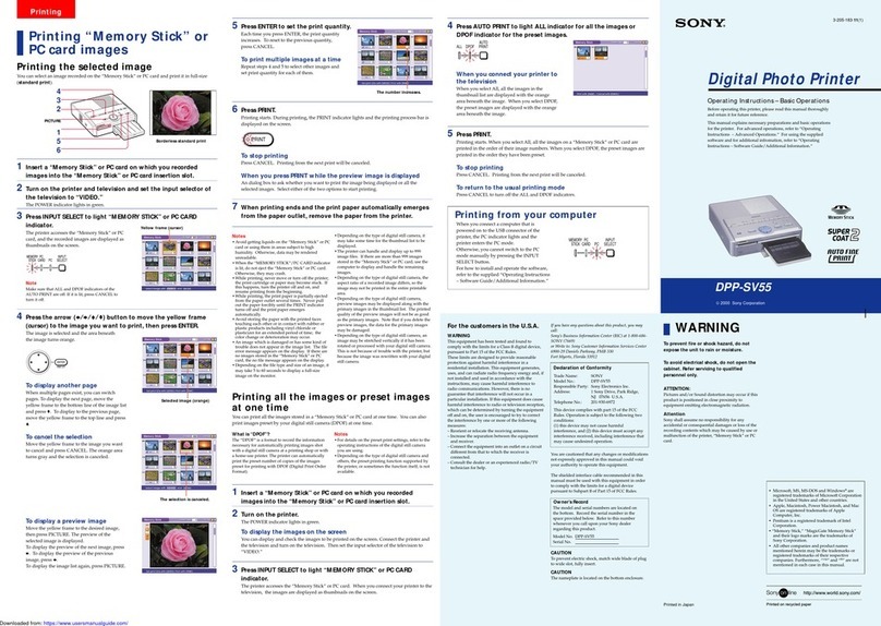 Sony DPP-SV55 User manual