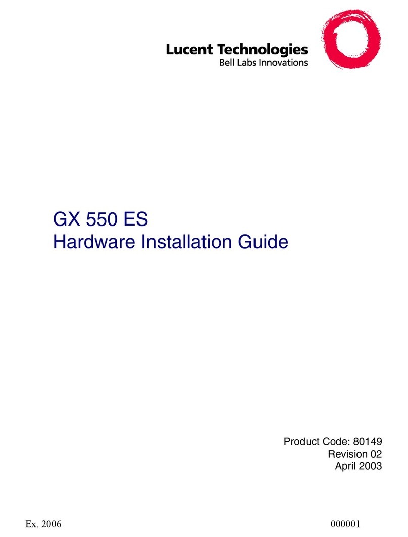 Lucent Technologies GX 550 ES Hardware installation guide Lucent Technologies GX 550 ES Hardware installation guide