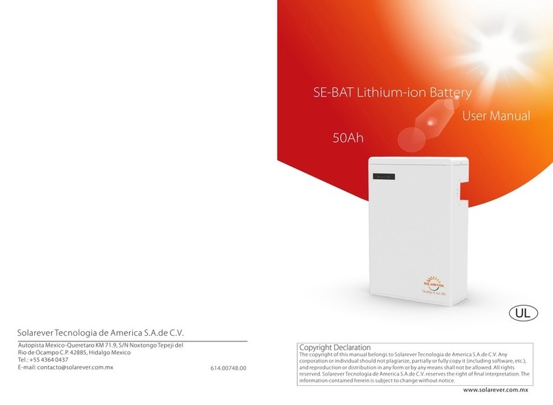 SOLAREVER SE-BAT SYS-HV User manual