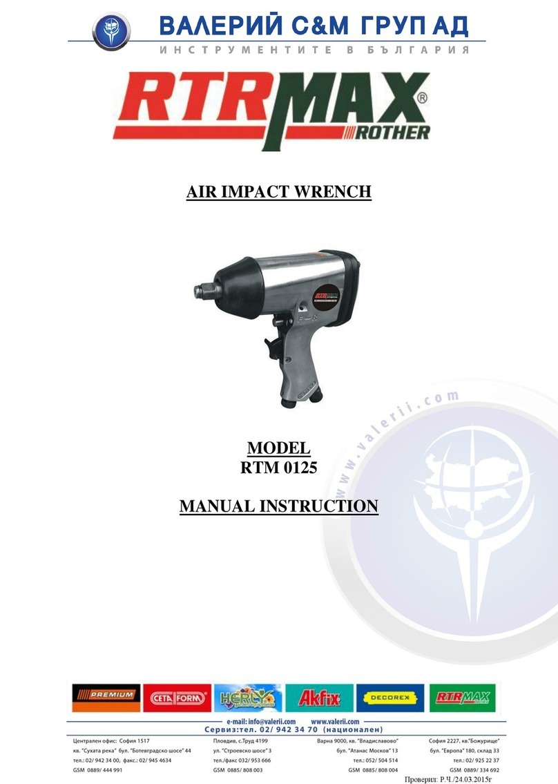 RTRMAX RTM 0125 Manual instruction