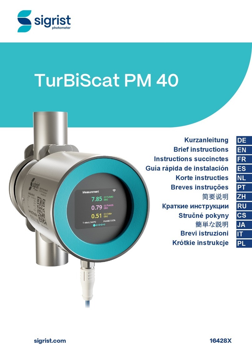 SIGRIST TurBiScat PM 40 Brief instructions