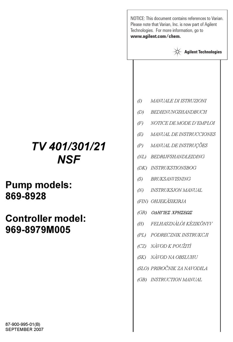 Agilent Technologies TV 401 NSF User manual